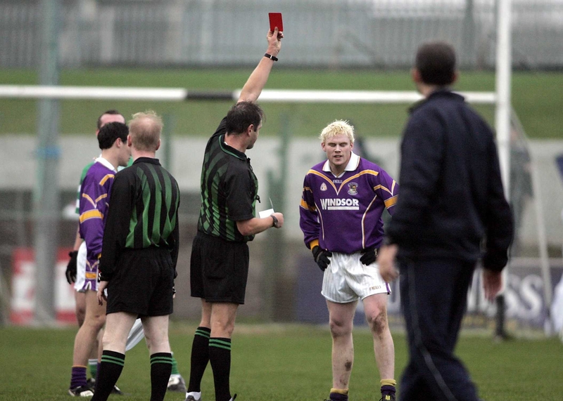 Mark Vaughan sees red while playing for Kilmacud Crokes in last year's Leinster club championship