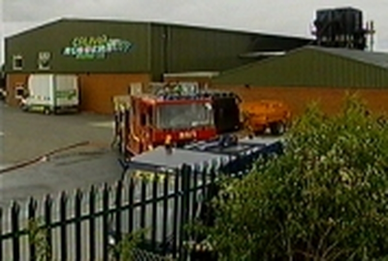 Co Louth - Fire at tyre recycling plant - - -