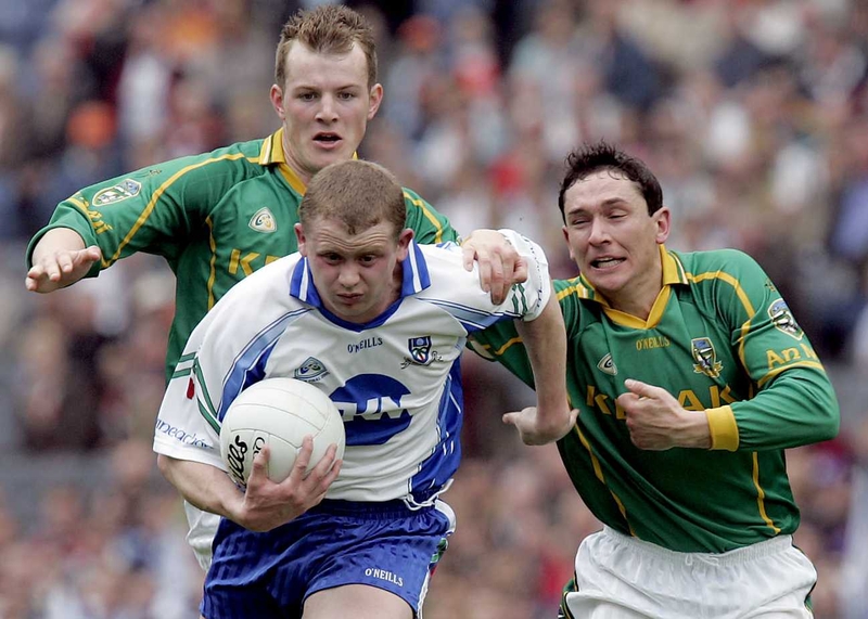 James McElroy in action during Monaghan's Division 2 league final win over Meath