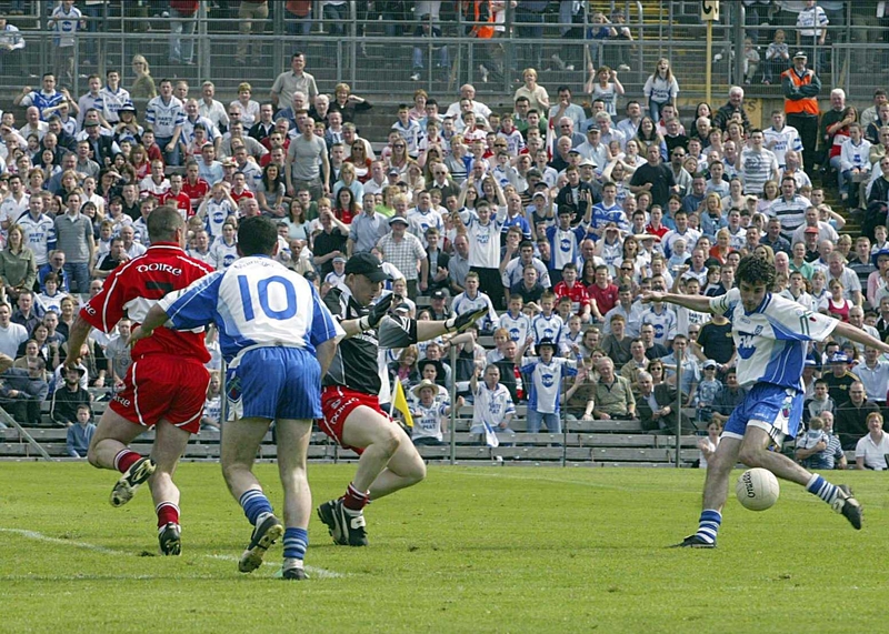 Monaghan's Hugh McElroy finished with three points as his side advanced.