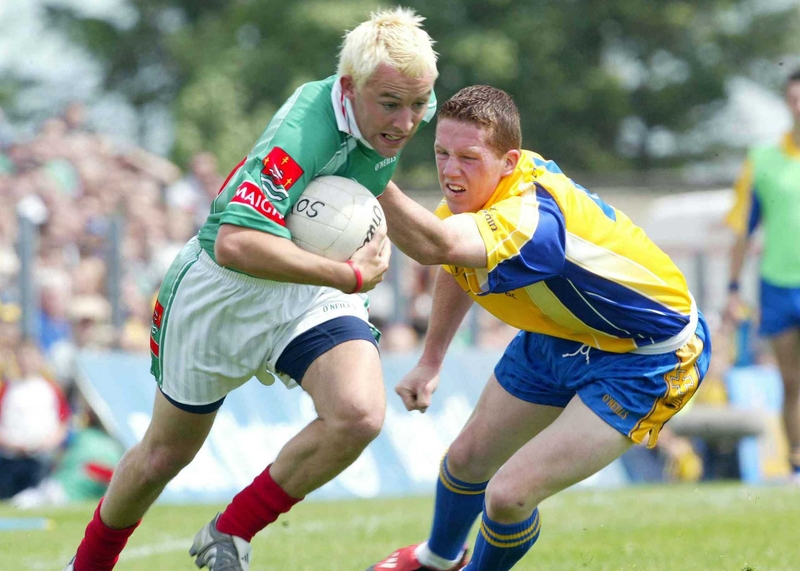 Conor Mortimer, who was the game's top scorer with 1-04, skips past Roscommon defender Sean McDermott