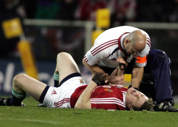 Brian O'Driscoll's Lions tour was ended after less than a minute