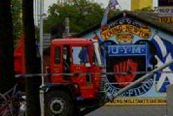 Newtownards Rd - Demolition worker shot