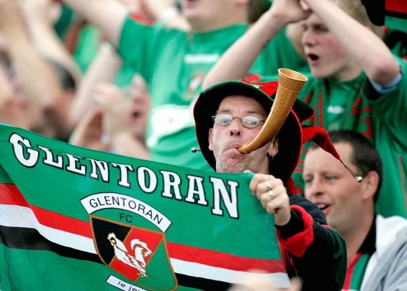 Some Glentoran fans were attacked as their buses drove through Dundalk last night