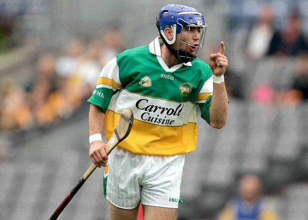 Brian Carroll celebrates Offaly's second goal