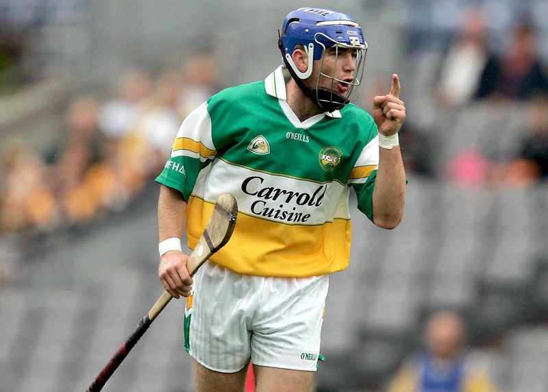 Brian Carroll celebrates Offaly's second goal