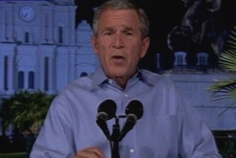 George W Bush - Funds pledge in TV address