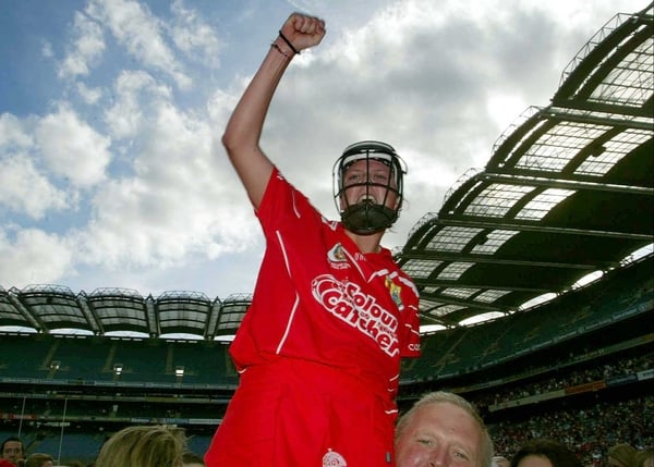Cork camogie star Gemma O'Connor celebrates her county's success over Tipperary