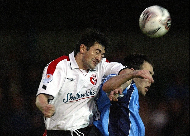 Derry City captain Peter Hutton in commanding form against UCD earlier this season