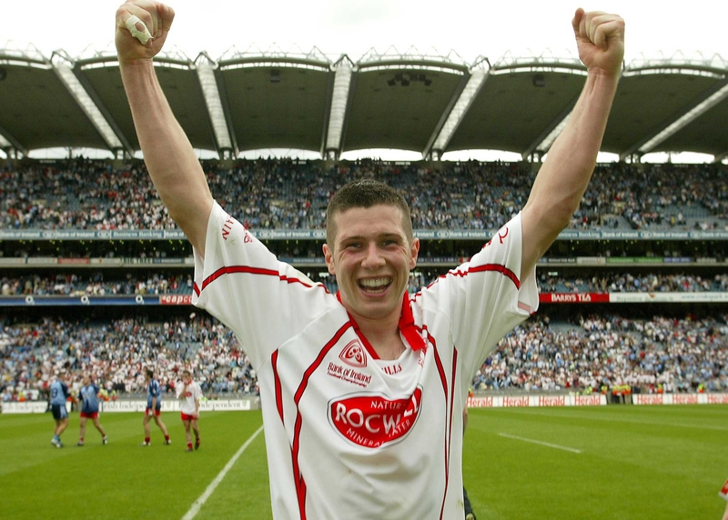 Sean Cavanagh celebrates Tyrone's defeat of Dublin in this year's All-Ireland quarter-final replay