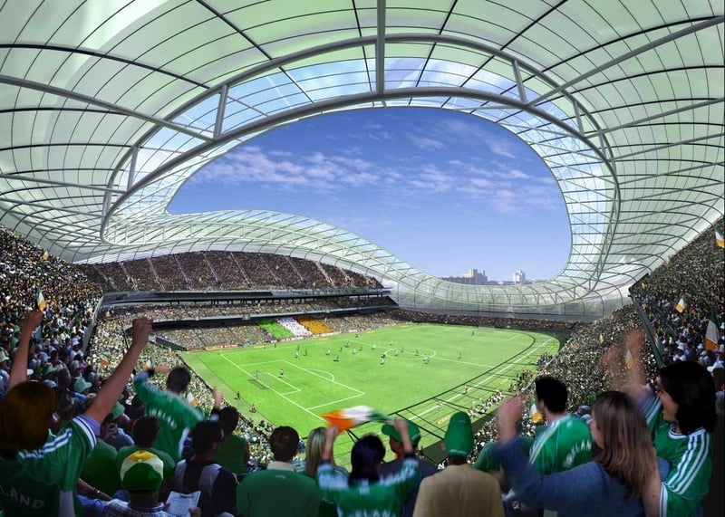 An artist's impression of the view from inside the proposed new Lansdowne Road
