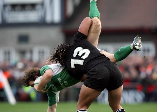Gordon D'Arcy has said he bears no grudge against Ma'a Nonu over last Saturday's controversial tackle (above)