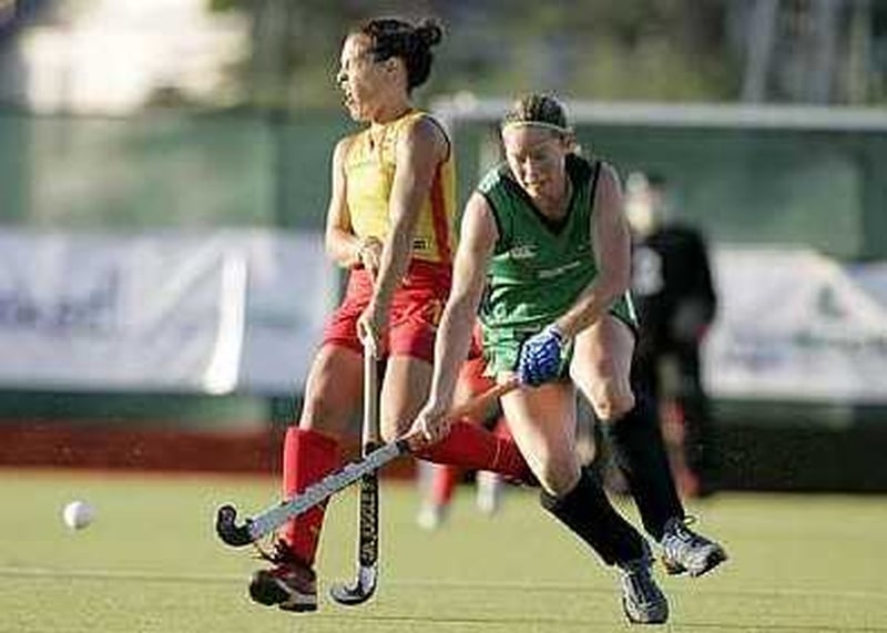 Jenny Burke in action against Spain in August