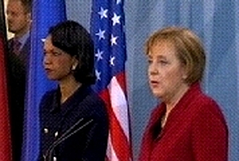 Condoleezza Rice &amp; Angela Merkel - Talks in Berlin