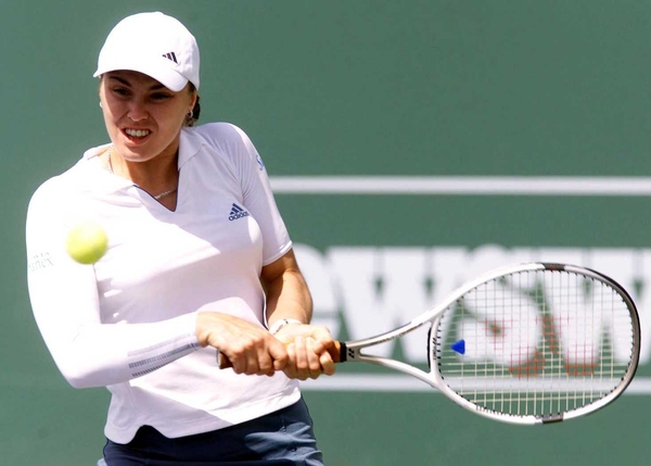 Martina Hingis was defeated at the US Open on Thursday