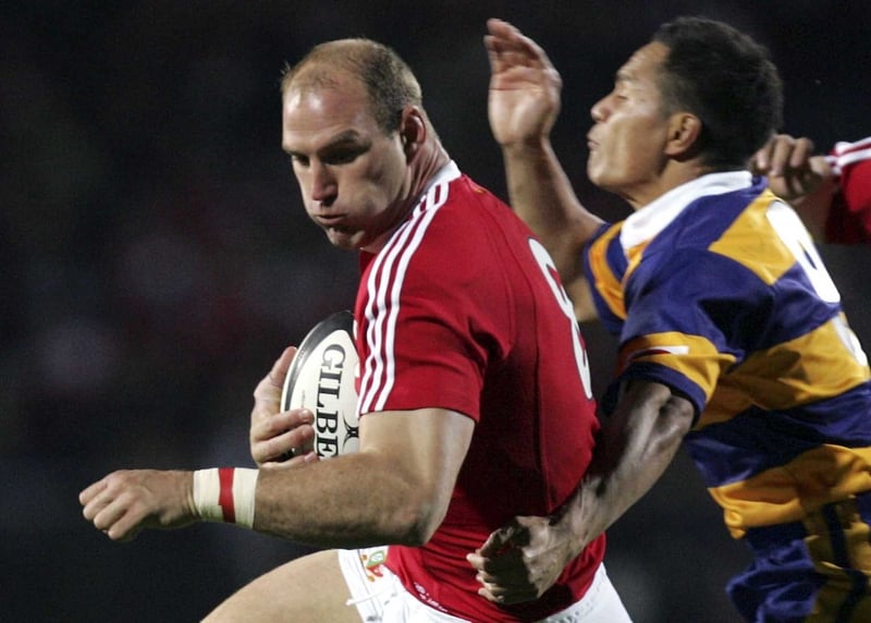 Lawrence Dallaglio in action for the Lions before injury ended his tour