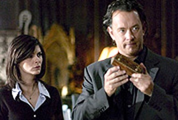 Hanks and Tautou in the film of The Da Vinci Code