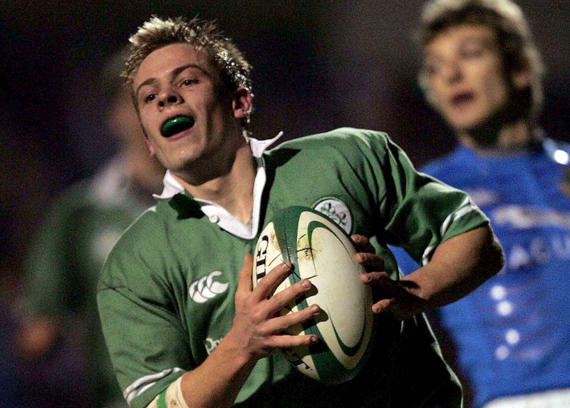 Paul Marshall celebrates his try against Italy
