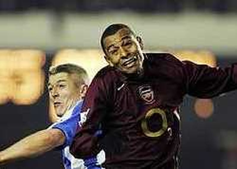 Arsenal look set to be without Gilberto for tomorrow's clash with Newcastle United