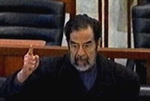 Saddam Hussein - Back in court today