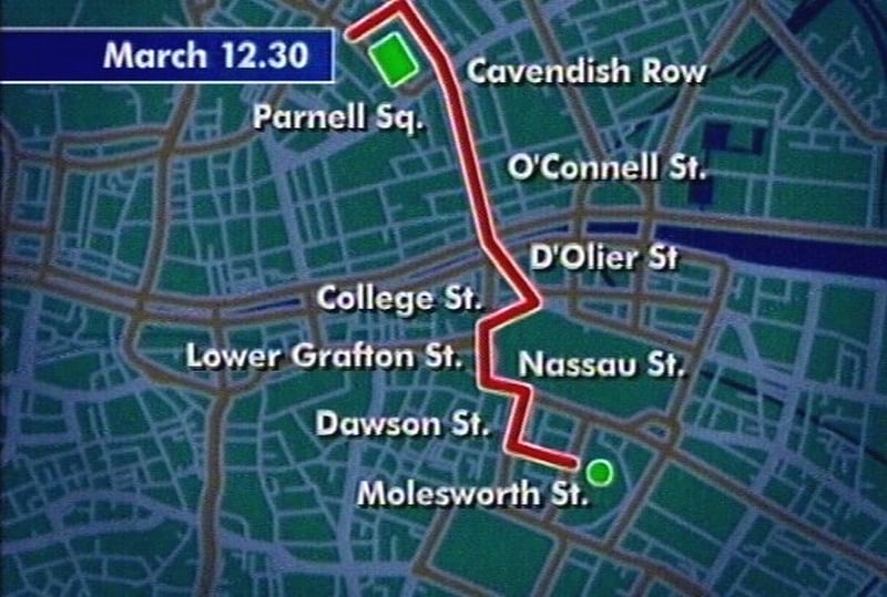 Dublin - Route of Love Ulster march