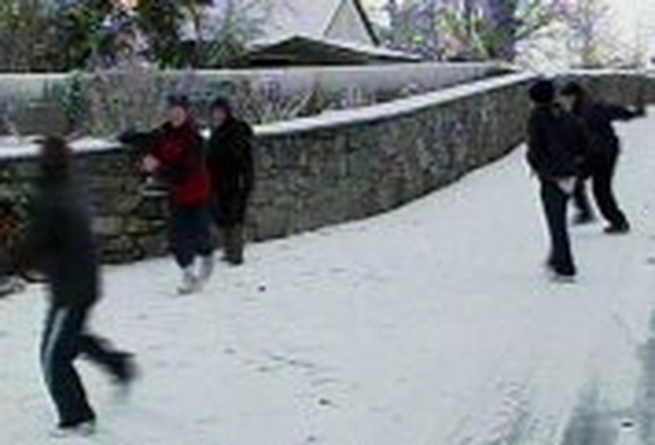 Connacht and Ulster - Students enjoy snowfalls