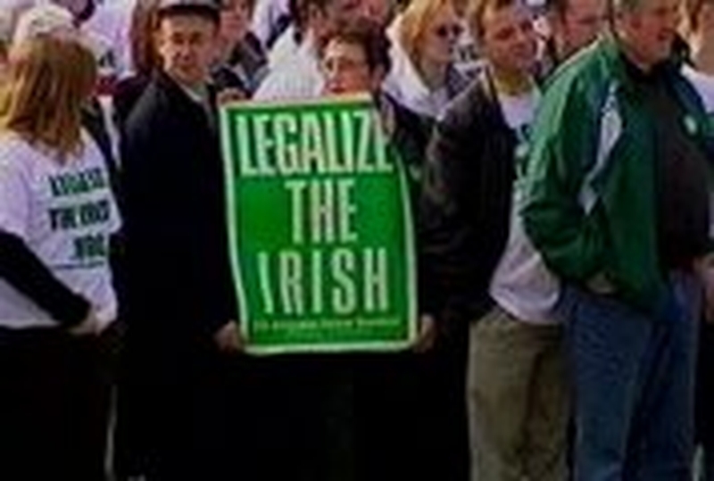 Washington DC - Irish immigrants held rally