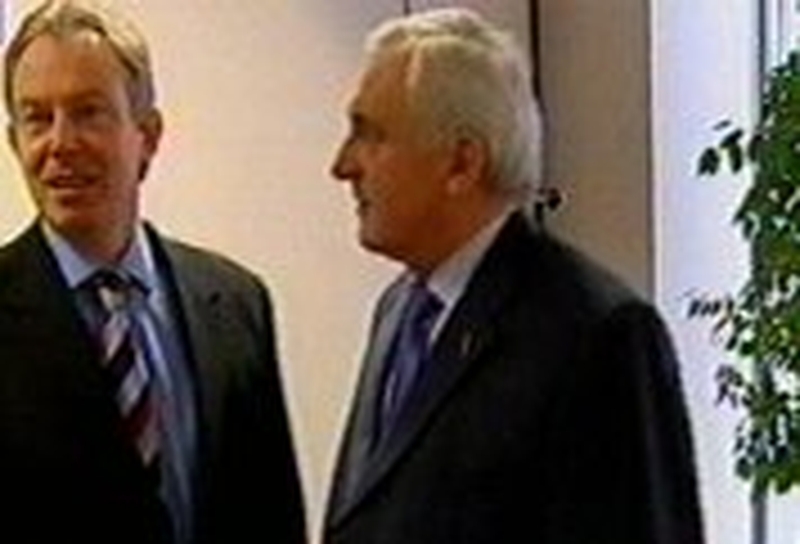 Tony Blair &amp; Bertie Ahern - Want deadline to be met