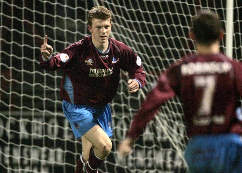 Glen Fitzpatrick scores in the game against Dublin City this evening