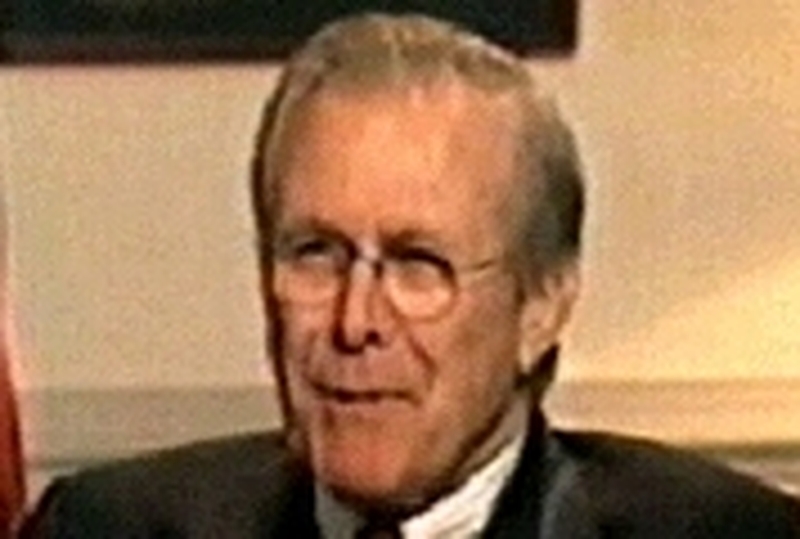 Donald Rumsfeld - Backing from Bush