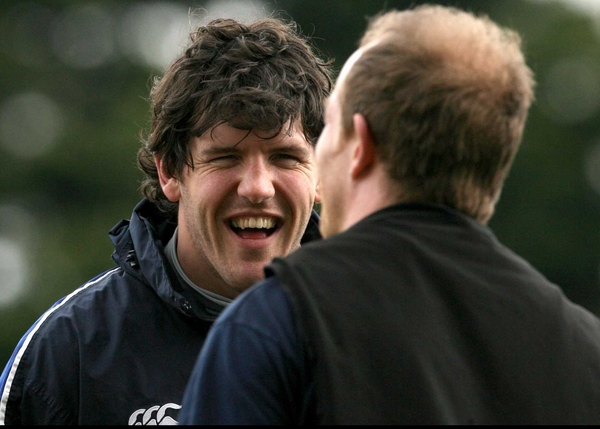 Shane Horgan and Denis Hickie in good spirits at training this week