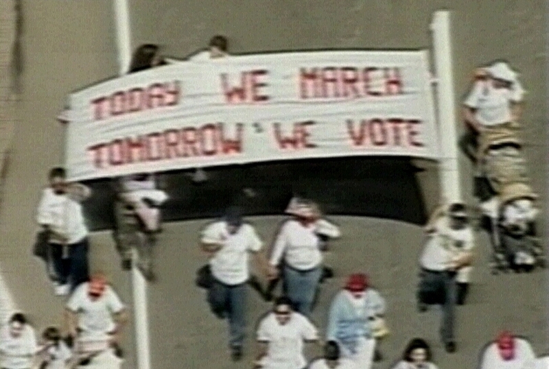 US portests - Immigrants strike across US