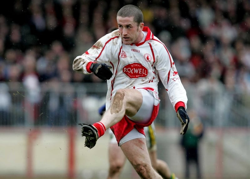 Tyrone's Stephen O'Neill was shown a straight red card in Sunday's 2-14 to 0-09 win over Queen's University in Omagh.