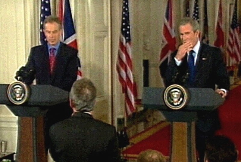 Tony Blair, George W Bush - Held talks in Washington