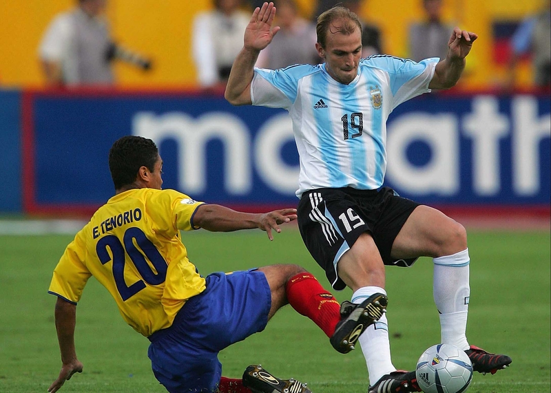 Esteban Cambiasso scored Argentina's second after coming on as a first half substitute