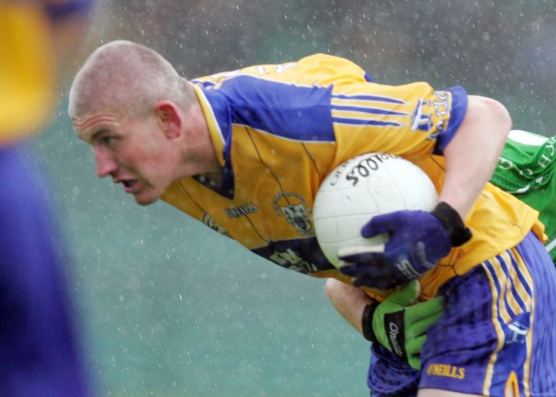 Denis Russell in action for Clare footballers