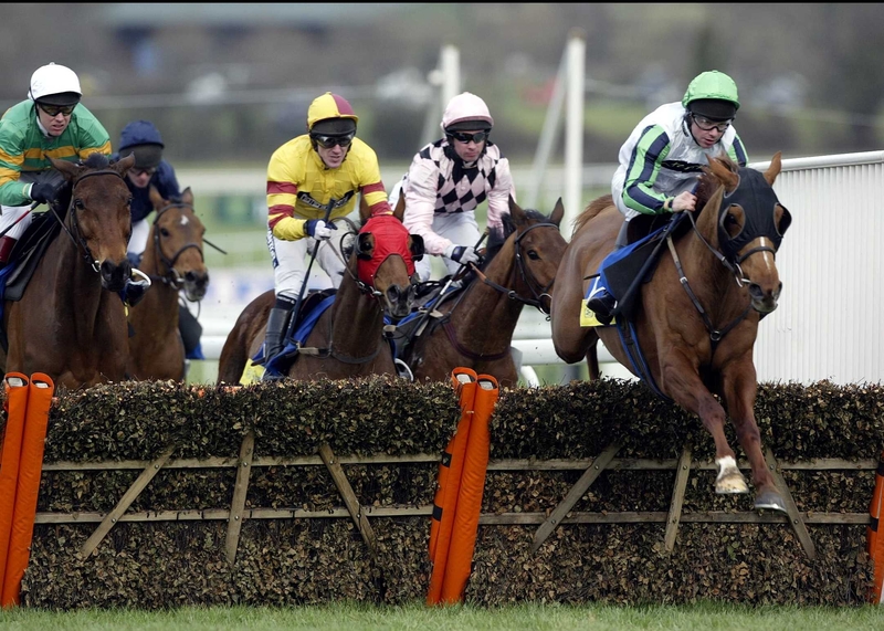 Intersky Falcon (right) in action at the 2003 Cheltenham Festival