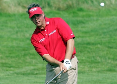 Darren Clarke trails Johan Edfors and David Drysdale by one shot at Loch Lomond