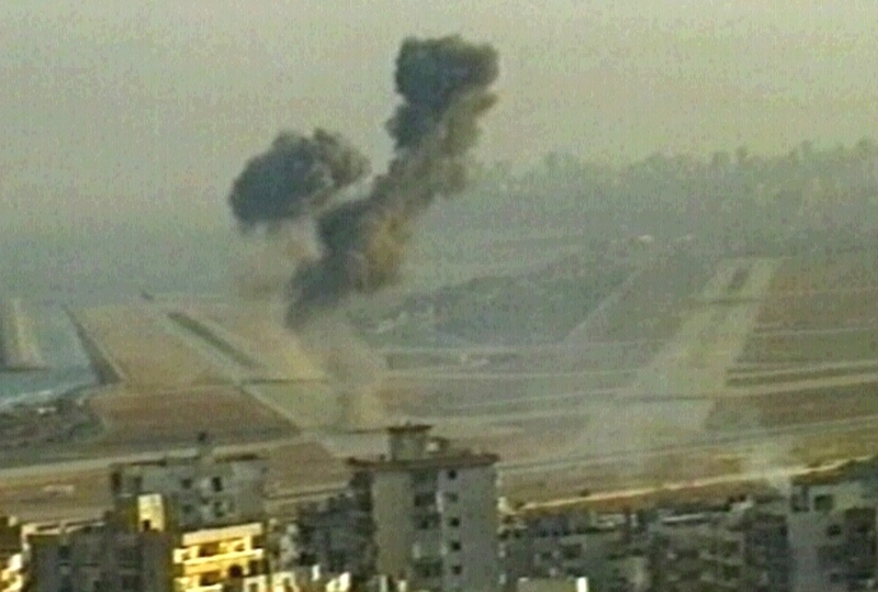 Beirut - Airport closed after raid