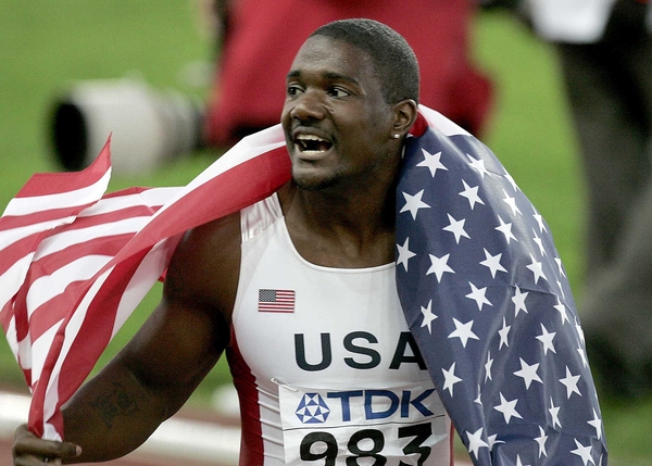 Olympic and world 100 metres champion Justin Gatlin