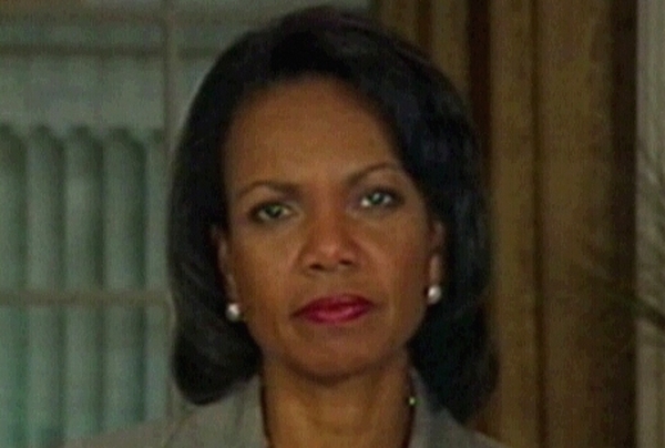 Condoleezza Rice - Message broadcast