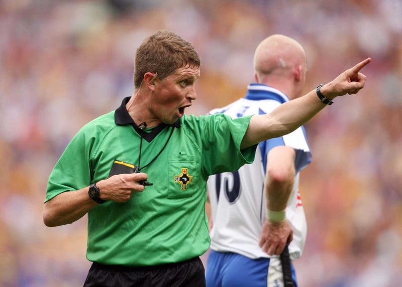 Barry Kelly officiating at this year's Guinness All-Ireland quarter final