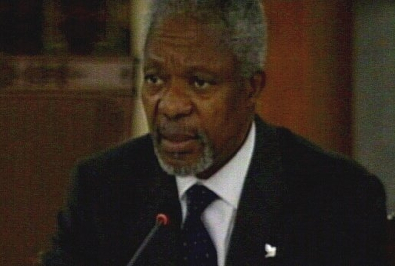 Kofi Annan - Plea for peace in Middle East