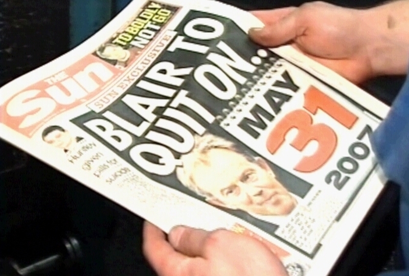 The Sun - Predicts Blair resignation