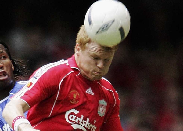 John Arne Riise escaped without injury