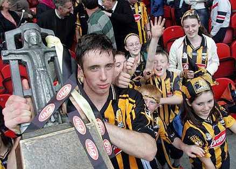 Kilkenny captain Michael Fennelly holds the U-21 trophy aloft