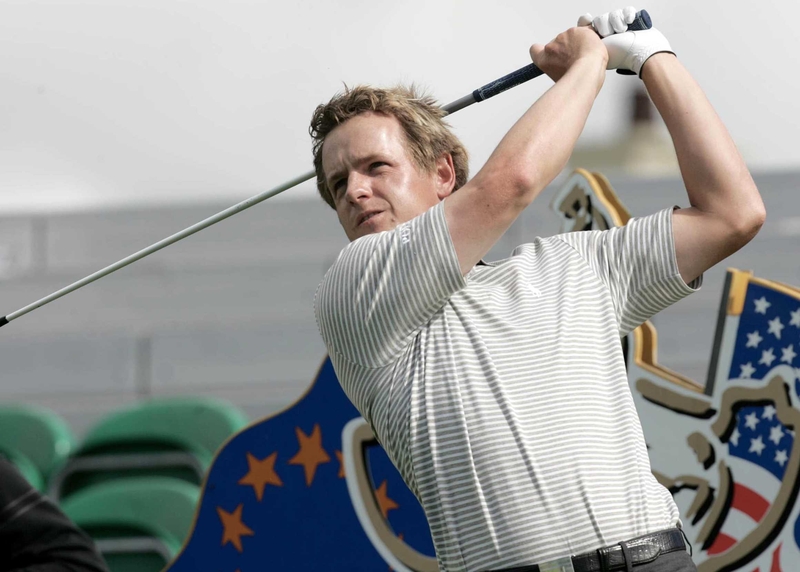 Luke Donald (above) is paired with Paul McGinley today