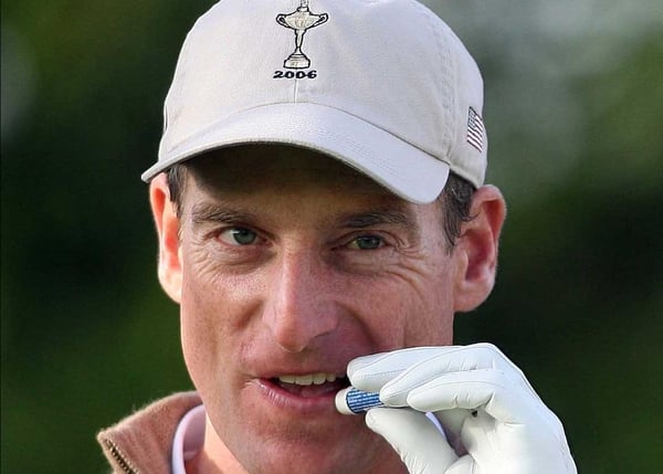 Jim Furyk leads the Grand Slam of Golf by one shot from Geoff Ogilvy