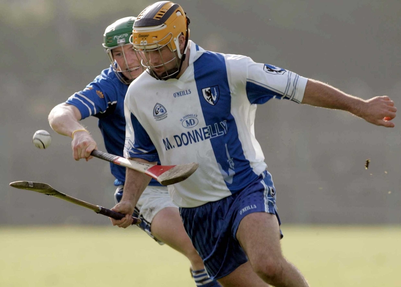 Seamus Hickey of Munster and Ger Farragher of Connacht in action in the interprovincial semi-final on Sunday afternoon
