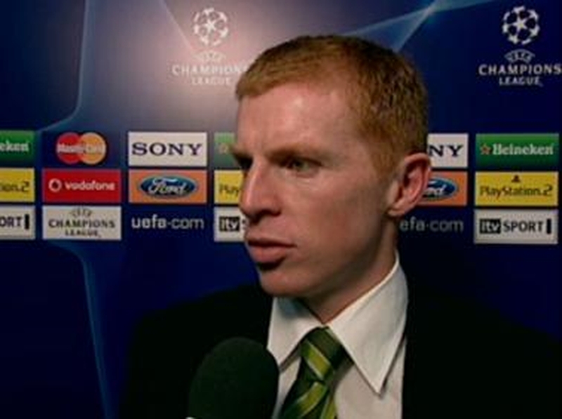 Neil Lennon was sent off by referee Iain Brines